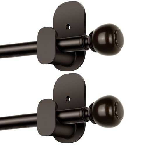 USFOOK Bronze Curtain Rods No Drilling 32 to 58 Inch, 2 Pack - color: Bronze, size: 32-58"(2 pack)