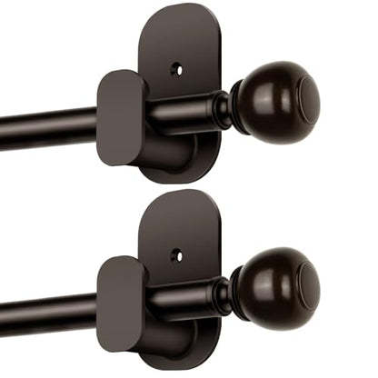 USFOOK Bronze Curtain Rods No Drilling 32 to 58 Inch, 2 Pack - color: Bronze, size: 32-58"(2 pack)
