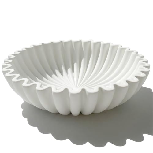 Decorative Bowls for Home Decor (Large White, 10''x 3'') - color: White, size: 10''x 3''
