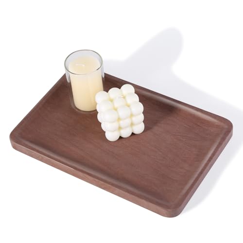 Karibiber Marble Vanity Tray, 11.8in Sandstone Bathroom Kitchen Tray for Countertop, Decorative Dresser Organizer, Perfume Storage, Jewelry Holder, Brown Stone Gift for Man - color: Brown