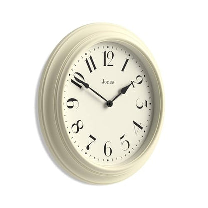 JONES CLOCKS® Fenchurch wall Clock | Large Classic Clock | 16" | Cream - color: Cream