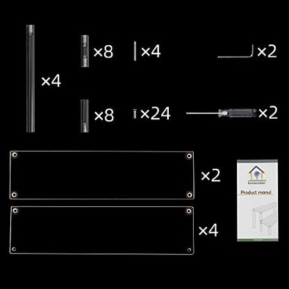 3 Tier Black Acrylic Display Riser Cupcake Stand Display Shelf for Decoration, Collection, Makeup - size: 3 tier