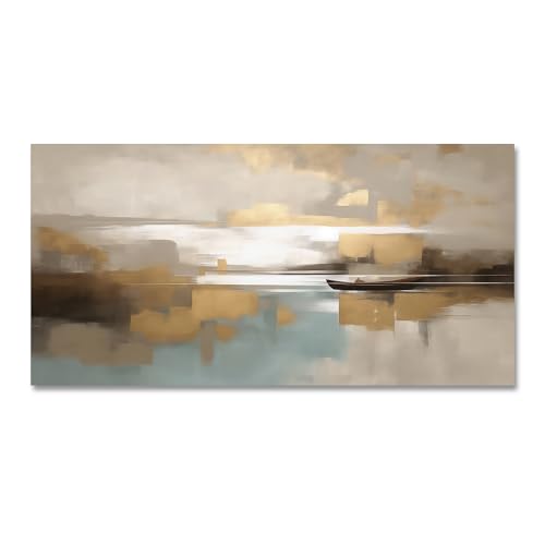 Beige Abstract Wall Art Living Room Wall Decor Canvas Painting Framed Modern Abstract Artwork Print Neutral Wall Art Bedroom Decor Picture Artwork for Office - color: Beige Abstract, size: 40"L x 20"W