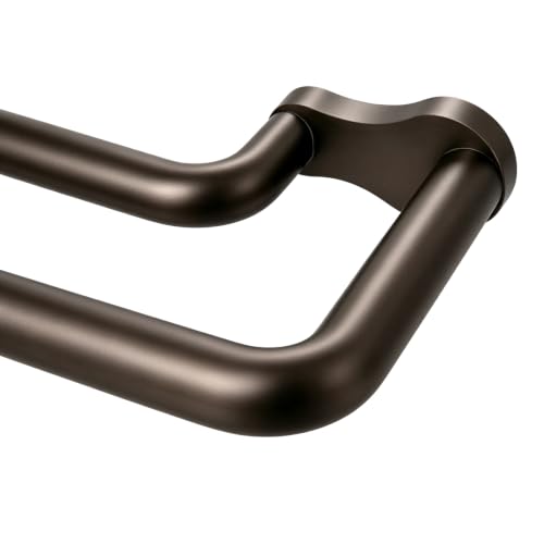 KAMANINA Double Curtain Rod 32 to 58 Inch, Bronze Wrap Around Drapery Rods - color: Bronze, size: 32-58"