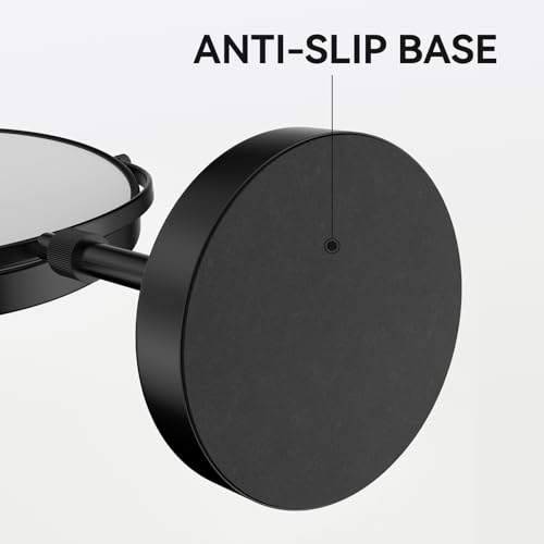 Nicesail Adjustable Tabletop Makeup Mirror Magnified Vanity Matte Black 10X - color: Matte Black-10x