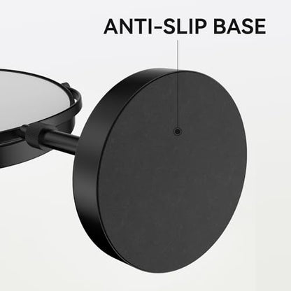 Nicesail Adjustable Tabletop Makeup Mirror Magnified Vanity Matte Black 10X - color: Matte Black-10x