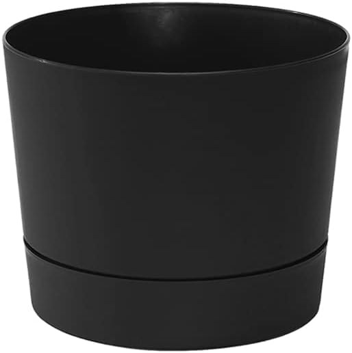 Root & Vessel Majestic Mid-Century Modern Low Profile Cylinder Pot, Matte Black, 6.5"(Pack of 10) - color: Matte Black, size: 6.5-Inch (Pack of 10)