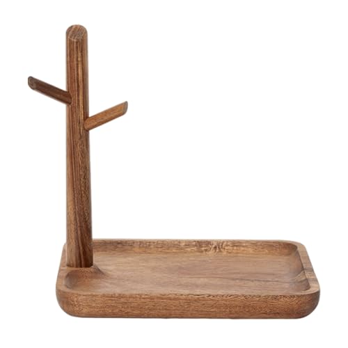 Wooden Key Tray, Key Tree Jewelry Organizer Entryway Solid Holder