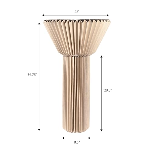 JONATHAN Y Archer Floor Lamp Modern Minimalist Mango Wood Base 37", Natural - color: Natural
