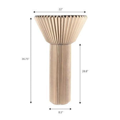 JONATHAN Y Archer Floor Lamp Modern Minimalist Mango Wood Base 37", Natural - color: Natural