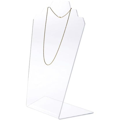Plymor Clear Acrylic Stair-step Necklace Display Stand, 8" W x 4" D x 11.75" H