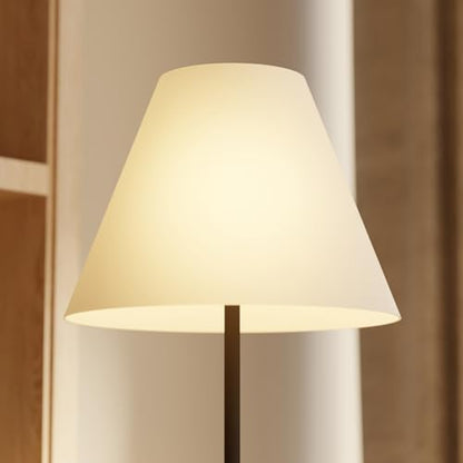 Novogratz x Globe 57" Floor Lamp, Matte Black, Fabric Shade, Built-in-Tray - color: Matte Black (57")