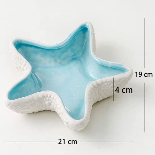 Disoza 8.2 x 7.5 x 1.6 inches Large Shell Jewelry Dish Tray Ceramic Shell Ring Holder Seashell Bowl Cute Jewelry Organize Key Storage Tray Decorative Trays for Home Decor Porcelain Jewelry Deco - color: Shell Decorative Trays for Home Decor
