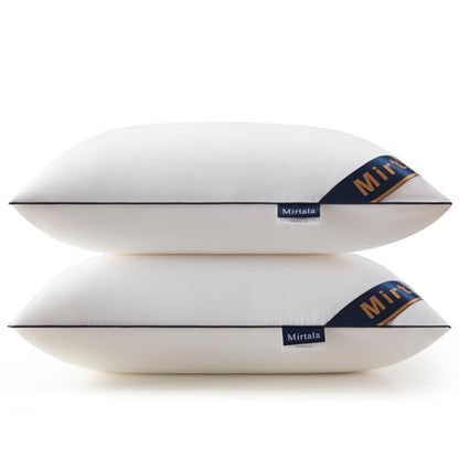 Mirtala 12"x20" Pillow Inserts Set of 2 with 100% Cotton Cover Decorative Square Throw 20" Pillows Living Room, Sofa, Couch, and Bed-White (2, 12 x 20 Inch) - size: 12 x 20 Inch