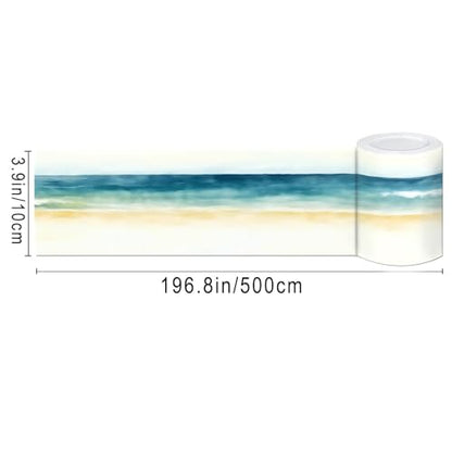 IVN Wallpaper Border Peel and Stick Wall Beach Shore 4x196 Inch - color: Beach Shore