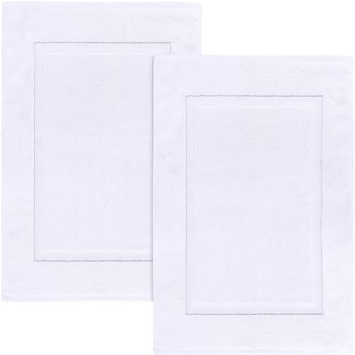 Utopia Towels Cotton Bath Mat, 21x34 in, 2 Pack, White - color: White, size: 2 Bath Mats