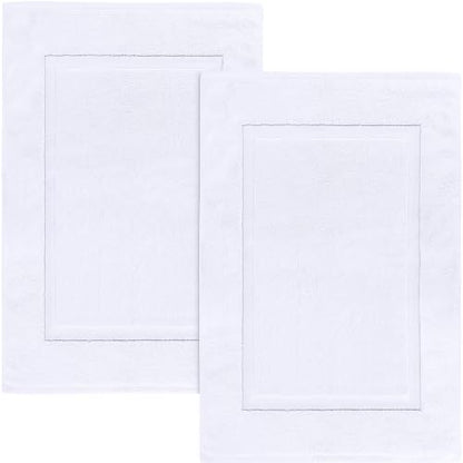Utopia Towels Cotton Bath Mat, 21x34 in, 2 Pack, White - color: White, size: 2 Bath Mats
