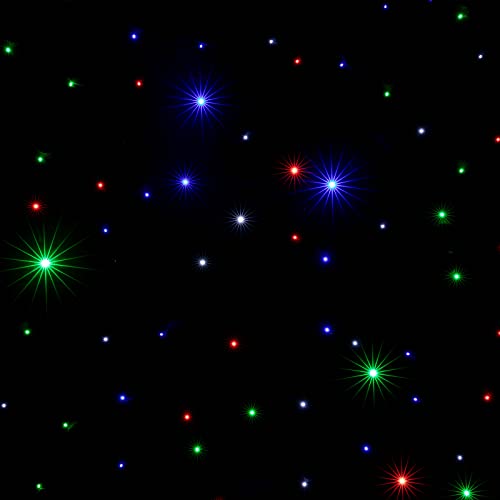 LED Stage Star Backdrop 9.8x19.7 FT Velvet Curtain with DMX512 Remote Controller, 50W Foldable Starry Sky Cloth for Wedding Party Club Show Photography Decoration, Multicolour - color: Multicolor, size: 9.8x13ft