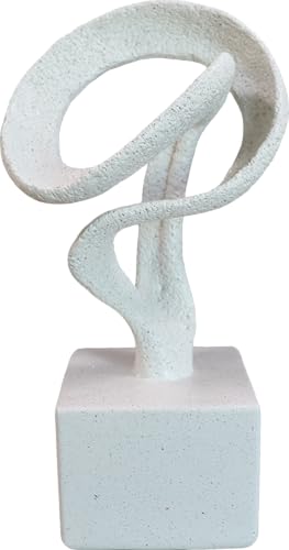 11.5" Modern Musical Note Decorative Sculpture, Abstract Musical Note Trophy Sculptures,Home Decor,Coffee Table Statues,Shelf Top Decor Aesthetics,Dining Living Room Desk Decor - color: 11.42"light Gray-square Base