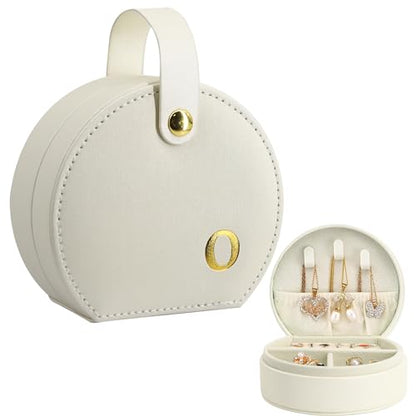 COLLECTIVE HOME Small Travel Jewelry Case for Women, Detachable Handle (o) - color: o