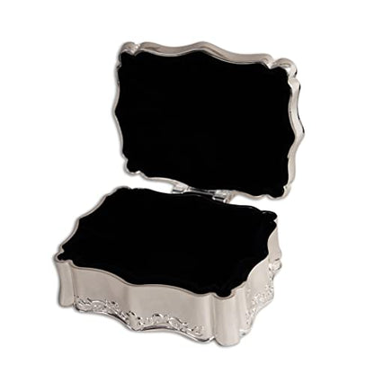 Cherished Moments Rectangle Jewelry Box for Jewelry & Keepsakes - color: Silver Blank