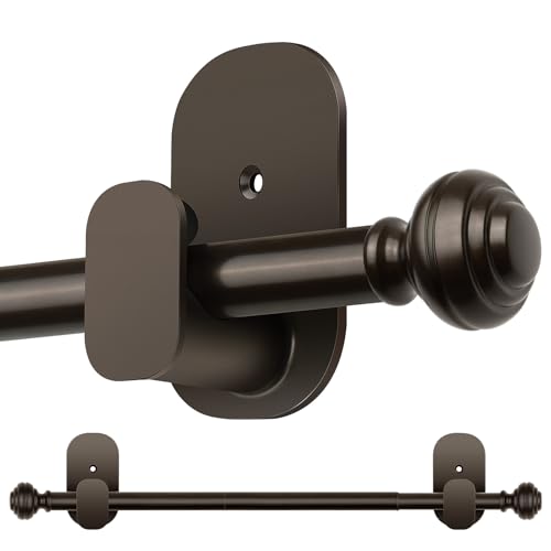 KAMANINA No Drill Curtain Rods 32-58" Adjustable, Renter Friendly, Bronze - color: Bronze, size: 32-58"