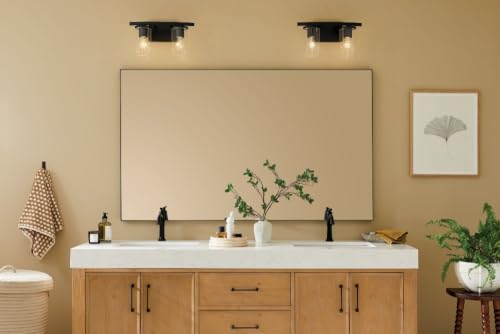 Kichler Crosby 2-Light Bathroom Vanity Light, Chrome - color: Chrome, size: 2 Light, style: Clear Glass
