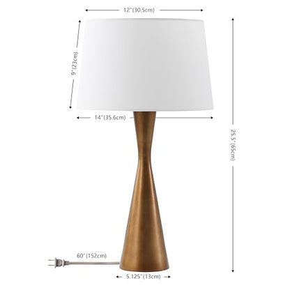 SAFAVIEH Edie Table Lamp, 25.5" Rustic Antique Brass TBL4559A
