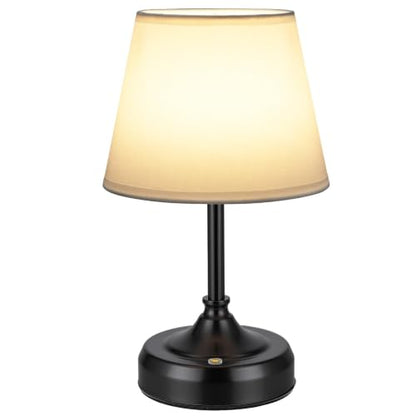 Small Cordless Table Lamp Rechargeable Black - color: Black-S