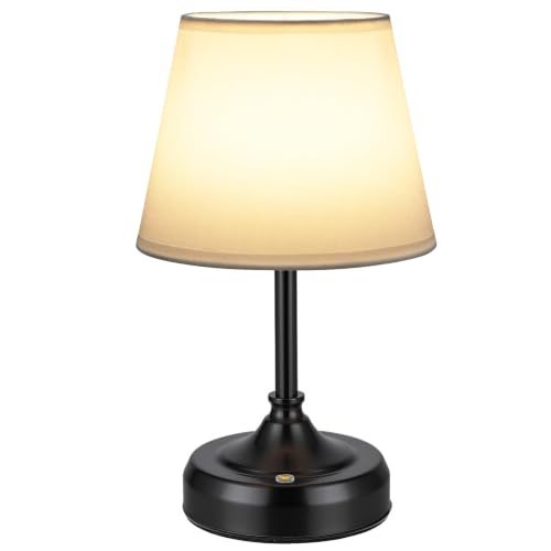 Small Cordless Table Lamp Rechargeable Black - color: Black-S