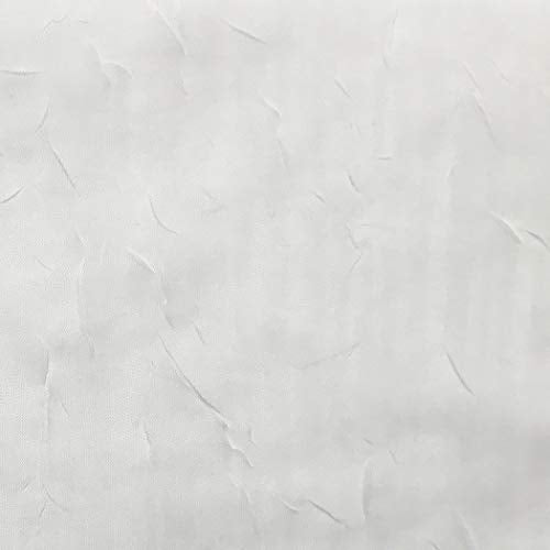 No. 918 Erica Crushed Sheer Voile Grommet Curtain Panel - color: Eggshell Off-white, size: 51"W x 63"L (Pack of 1)