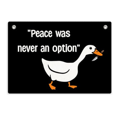 Peace Was Never An Option Goose Flag,Funny Goose Wall Flag Banner Tapestry - color: Multi 0662