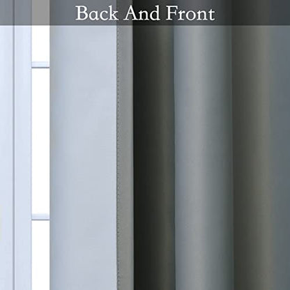 SimpleHome Ombre Gradient Grey White to Gray Curtains for Bedroom, 42Wx63L - color: Grey and White, size: 42"W x 63"L (Pack of 2)