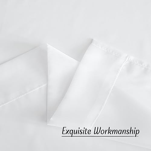 NICETOWN Bedroom Sheer Curtains 54 inch Length - Grommet Top Voile Textured Window Curtains Light and Airy Drapes for Cafe/Loft/Nursery (W54 x L54, 1 Pair, White) - color: White, size: 54"W x 54"L (Pack of 2)