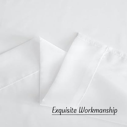 NICETOWN Bedroom Sheer Curtains 54 inch Length - Grommet Top Voile Textured Window Curtains Light and Airy Drapes for Cafe/Loft/Nursery (W54 x L54, 1 Pair, White) - color: White, size: 54"W x 54"L (Pack of 2)