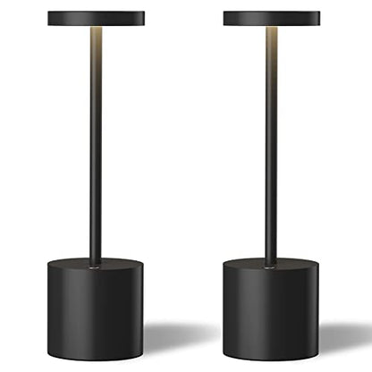 TBBGA LED Cordless Table Lamps Set of 2, 5000mAh Rechargeable Table Light - color: Black2