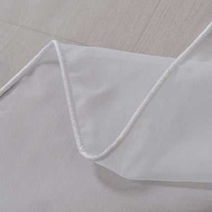 1 Panel Tab Top Voile Sheer Curtains, White, 88H X 55W in - color: White, size: 55"W x 88"L (Pack of 1)