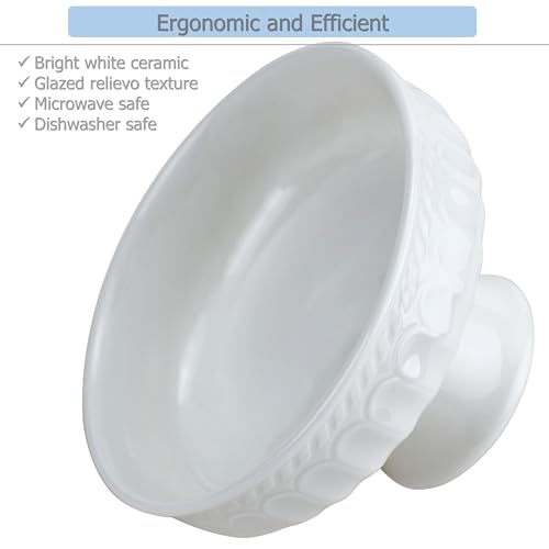EIKS Ceramic Footed Bowl Display Stand Plate, (Dia. 5-inch) - size: Dia. 5-inch