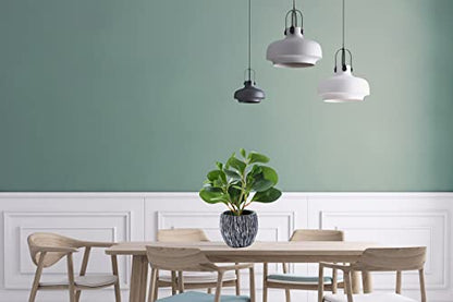 AlphaAcc Fake Faux Fiddle Leaf Fig Cement Planter Housewarming Desk Decor - color: Green Fiddle Leaf Fig Plant
