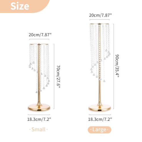 NUPTIO Tall Centerpiece for Table, Gold, 35.4", 2 Pcs - color: Gold, size: 2 Pcs 35.4 in