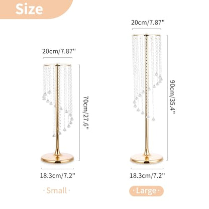NUPTIO Tall Centerpiece for Table, Gold, 35.4", 2 Pcs - color: Gold, size: 2 Pcs 35.4 in