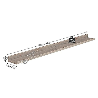 HOOBRO Floating Shelves, Wall Shelf Set of 3, 47.2 Inches Hanging Shelf - color: Greige, size: 47.2 Inches