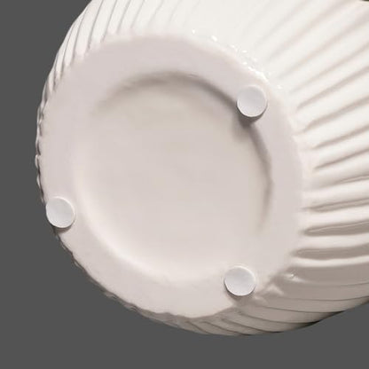 White Ceramic Vase,Modern Vase for Centerpieces,9 Inch - color: White, size: 9 inch