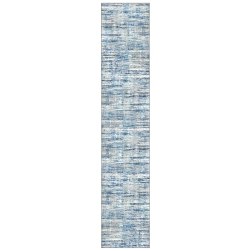 KOZYFLY Modern Runners for Hallways 2x10 Washable Kitchen Runner Rug - color: Blue Beige, size: 2' x 10' (Runner)