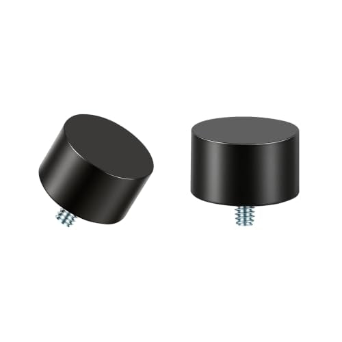 Zeerobee Black End Cap Finals for Curtain Rod 1 Inch or 7/8 Inch, 2 Pack