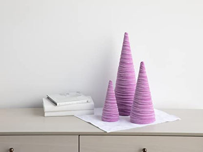 Your Heart's Content Set of 3 Lavender Velvet Trees (Lavender) - color: Lavender