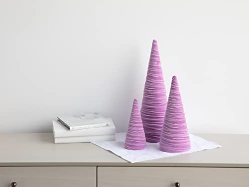 Your Heart's Content Set of 3 Lavender Velvet Trees (Lavender) - color: Lavender