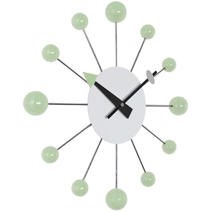 Infinity Instruments Orb Spoke Starburst Wall Clock, Mint Green, 15" - color: Mint Green