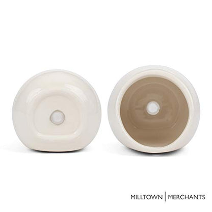 Succulent Wall Planters - Wall Vases - Black Ceramic Wall Mounted Planters - Succulent Plant Pots - Hanging Vases for Living Wall (2 Pack/Modern/White) - color: Small White Modern