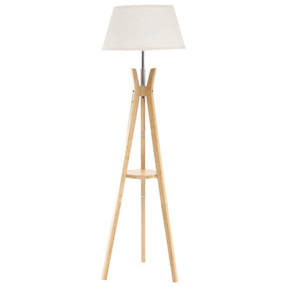 Tripod Floor Lamp with Shelf, 59'' Standing Lamps for Living Room - color: Natural